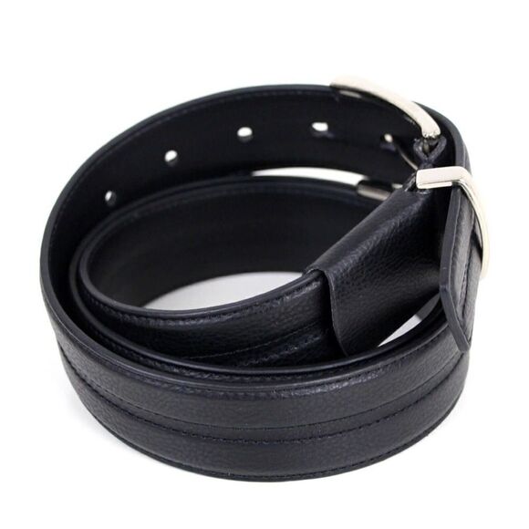 CLASSIC STYLE BLACK GENUINE LEATHER 1 3/8"Wd CASUAL DRESS MEN'S BELT Sz 38 (T13 - Picture 6 of 13
